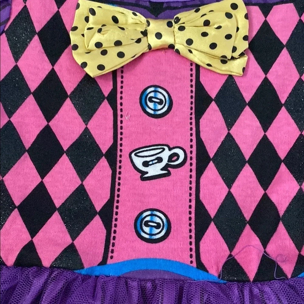 SPIRIT Mad Hatter halloween costume purple yellow pink blue NEW size 6-12 months
